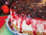 Τσιζ κεϊκ με βυσσινα και κερασια  ♦♦  cheesecake alle amarene e ciliegie