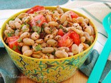 Μπαρμπουνοφασουλα φρεσκα σαλατα // insalata di fagioli borlotti freschi