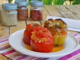 Γεμιστα πολίτικα ♦♦ peperoni e pomodori ripieni al riso, ricetta sfiziosa
