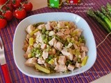 Στηθοσ κοτοπουλο με σπαραγγια και αρακα  ♦♦  petto di pollo agli asparagi e piselli