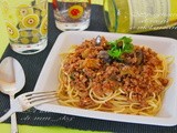 Σπαγκεττι με ραγκου κιμα και μελιτζανεσ  ♦♦  spaghetti al ragu' e melanzane