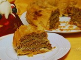 Κιμαδοπιτα γιορτινη  ♦♦ torta di carne tritta in pasta filo, in forma di ciambella