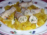 Involtini di tacchino alle erbe aromatiche con patate cotti al forno