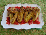 Ali di pollo con peperoni al forno