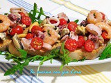 Bruschetta di mare con pomodorini