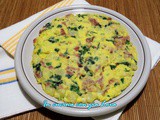 Frittata patate spinaci prosciutto e parmigiano