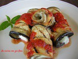 Involtini di melanzane con mozzarella