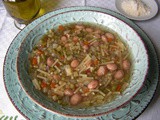 Minestrone con fagioli borlotti freschi