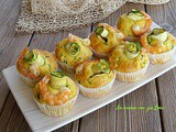 Muffin con zucchine e gamberetti