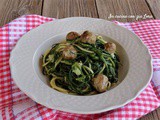 Pasta con agretti e polpette