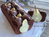 Plumcake al cioccolato con pere intere