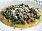 Polenta con salsiccia e bietola