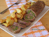 Polpettone con asparagi e patate al forno