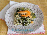 Risotto con puntarelle e mazzancolle