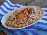 Risotto con totani persico e mazzancolle