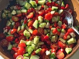 Cucumber Tomato Salad with Feta Cheese