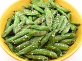 Quick-Roasted Sugar Snap Peas with Toasted Sesame Salt