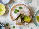 Parsley and mint cake