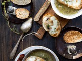 Zuppa di cipolle e champignos de paris