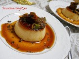 Creme caramel con decorazione di croccante