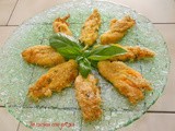 Fiori di zucchine ripieni con robiola e speck  (al forno)