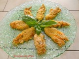 Fiori di zucchine ripieni con robiola e speck  (al forno)