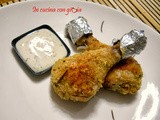 Fusi di pollo impanate con nocciole e salsa allo yogurt