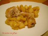 Fusi di pollo ripieni... alla birra e curry con patate