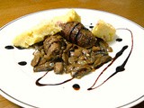 Involtini di carne all'aceto balsamico e funghi