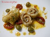 Involtini di merluzzo con olive e ciliegino