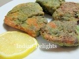 Salmon fry in Green masala