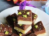 Chocolate burfi recipe using khoya (easy diwali sweets recipes)