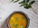 Moong Dal Sambar (Paasi Paruppu / Siru Paruppu Sambar)