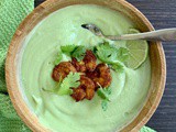 Avocado Cucumber Soup with Shrimp (Paleo, aip, Keto)