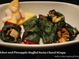 Chicken and Pineapple Stuffed Swiss Chard Wraps