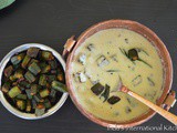 Okra Yoghurt Soup (Vendakka Pachadi)