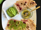 Olives and Cranberries Stuffed Flatbread with Avocado Spinach Basil Pesto(Paleo, Vegan, aip)