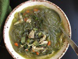 Paleo Chicken Noodle Soup with Spinach (Gluten Free, Paleo, aip)