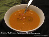 Roasted Butternut Squash Soup (with Cranberries)