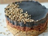 Entremet noisette-choco-sésame