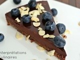 Tarte au chocolat, walnut crust