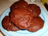 Double chocolate espresso explosion cookies