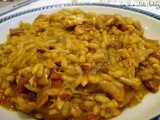 Risotto speck, porcini e noci