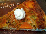 Broccoli & carrot cheese pie (upside down)
