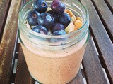 Chia seed pudding with cacao and banana