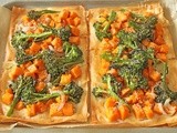 Crispy tenderstem broccoli & butternut tart