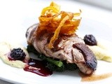 Duck Breasts, Parsnip purée & a Cranberry wine sauce