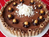 Easy Fudge Cake with Chocolate Mousse and Cigarillos