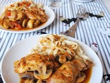 Wine Braised Chicken with Mushrooms and Tarragon