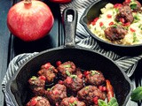 Marokanske ćuftice u sosu od nara sa kus-kusom / Moroccan meatballs with pomegranate glaze